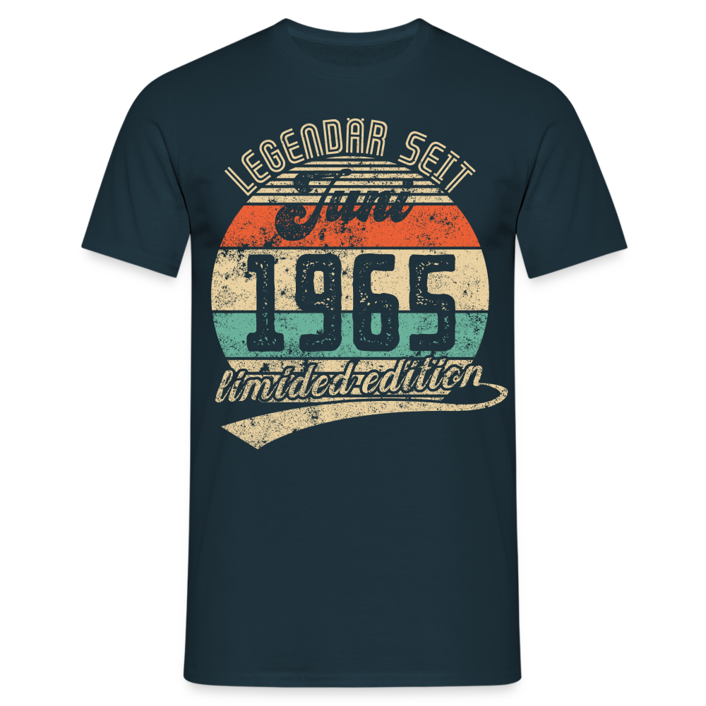 1965 Geburtstags Shirt Legendär seit JUNI 1965 Geschenkidee Geschenk T-Shirt - Navy