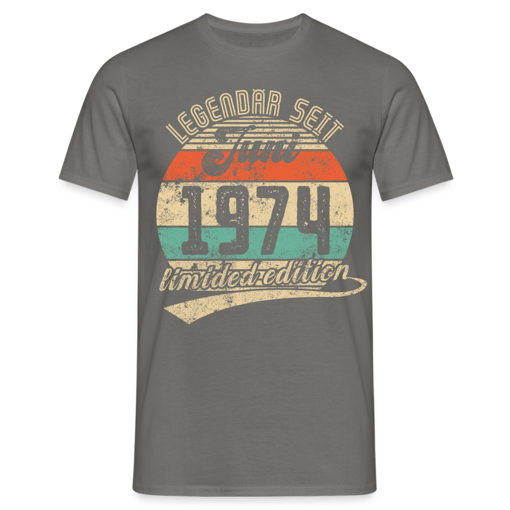 1974 Geburtstags Shirt Legendär seit JUNI 1974 Geschenkidee Geschenk T-Shirt - Graphit