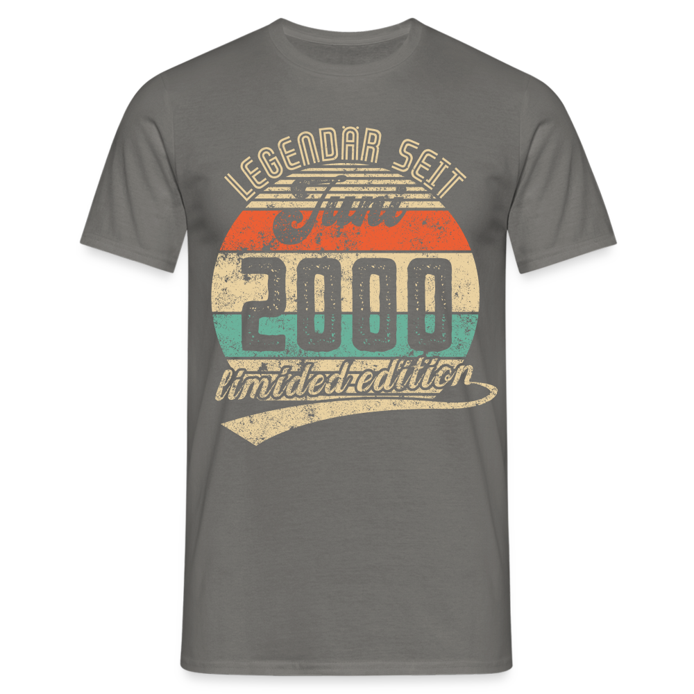 2000 Geburtstags Shirt Legendär seit JUNI 2000 Geschenkidee Geschenk T-Shirt - Graphit