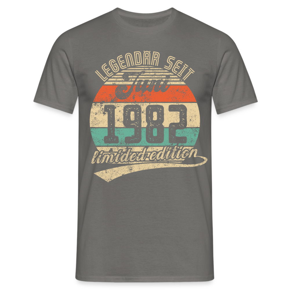 40. Geburtstags Shirt Legendär seit JUNI 1982 Geschenkidee Geschenk T-Shirt - Graphit