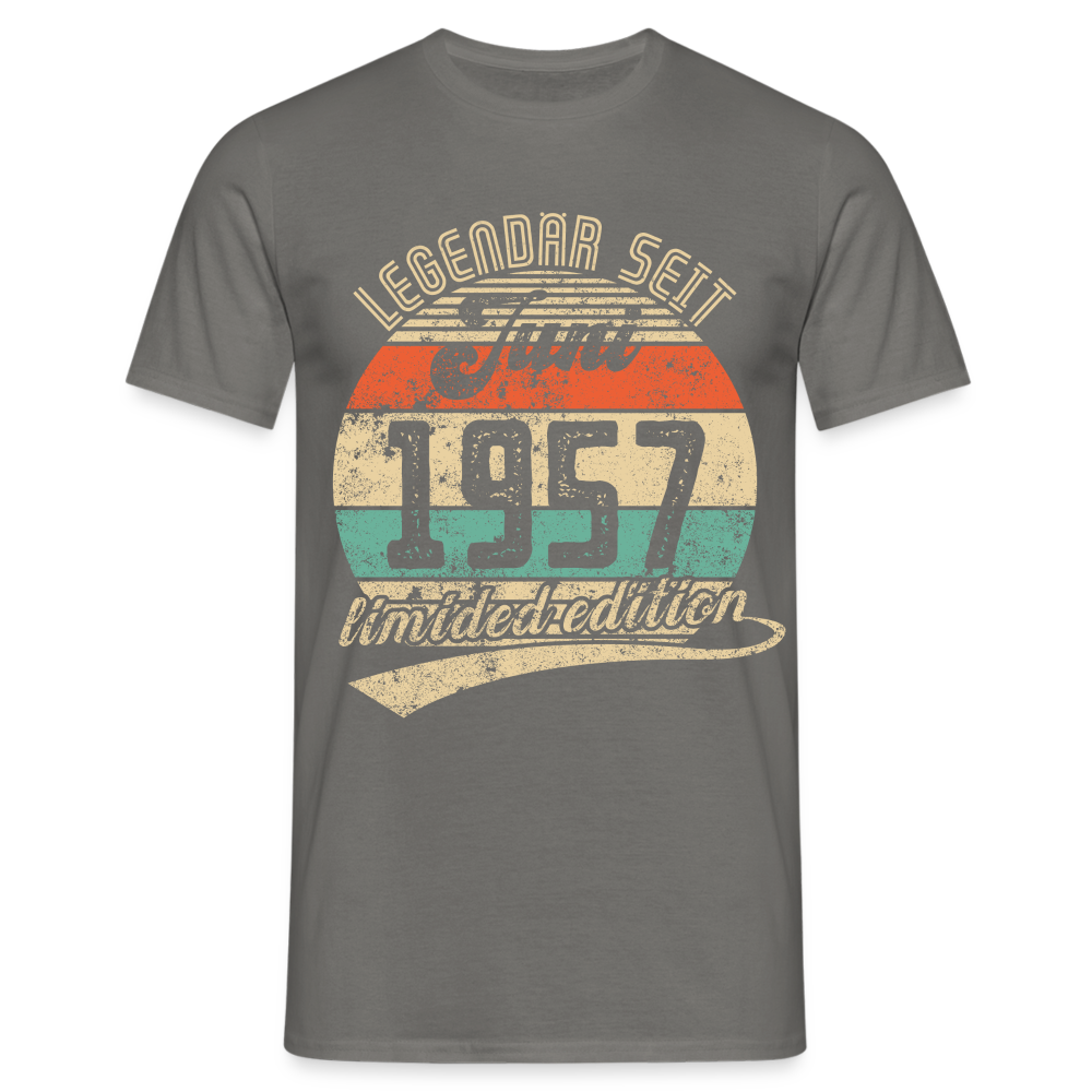 1957 Geburtstags Shirt Legendär seit JUNI 1957 Geschenkidee Geschenk T-Shirt - Graphit