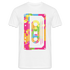 Retro Musik Kassette Shirt Lustiges Oldschool T-Shirt - white