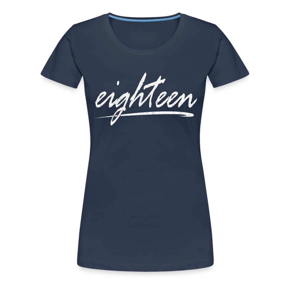 18. Geburtstag eighteen 2004 geboren Geschenk Damen Premium T-Shirt - Navy