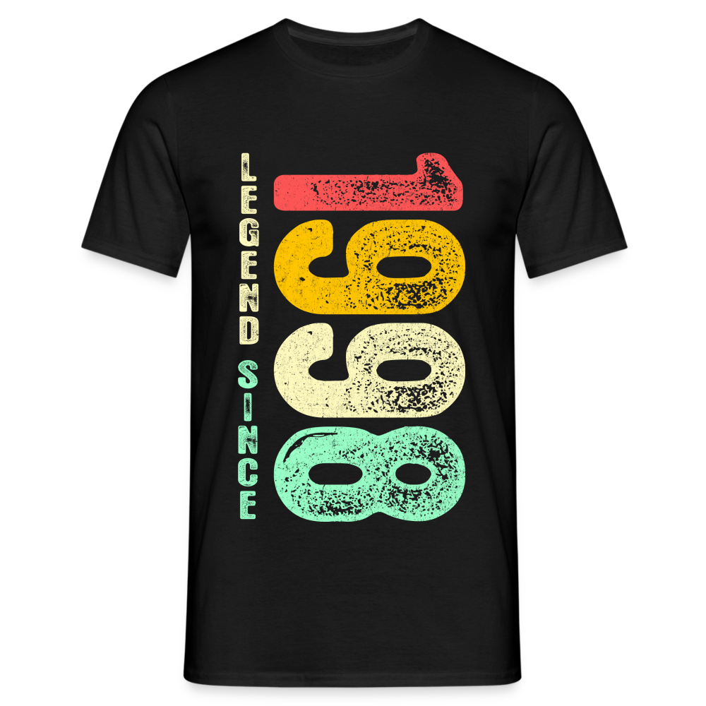 1998 Geburtstags Shirt Legend Since 1998 Retro Style Geschenk Geschenkidee T-Shirt - Schwarz