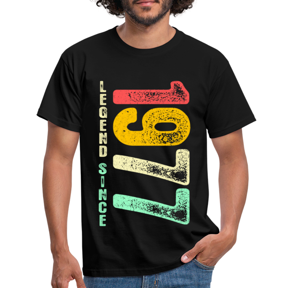 1977 Geburtstags Shirt Legend Since 1977 Retro Style Geschenk Geschenkidee T-Shirt - Schwarz