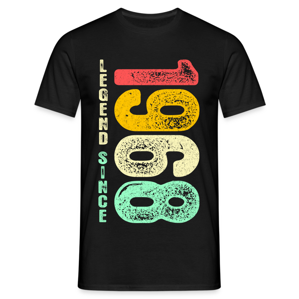 1968 Geburtstags Shirt Legend Since 1968 Retro Style Geschenk Geschenkidee T-Shirt - Schwarz