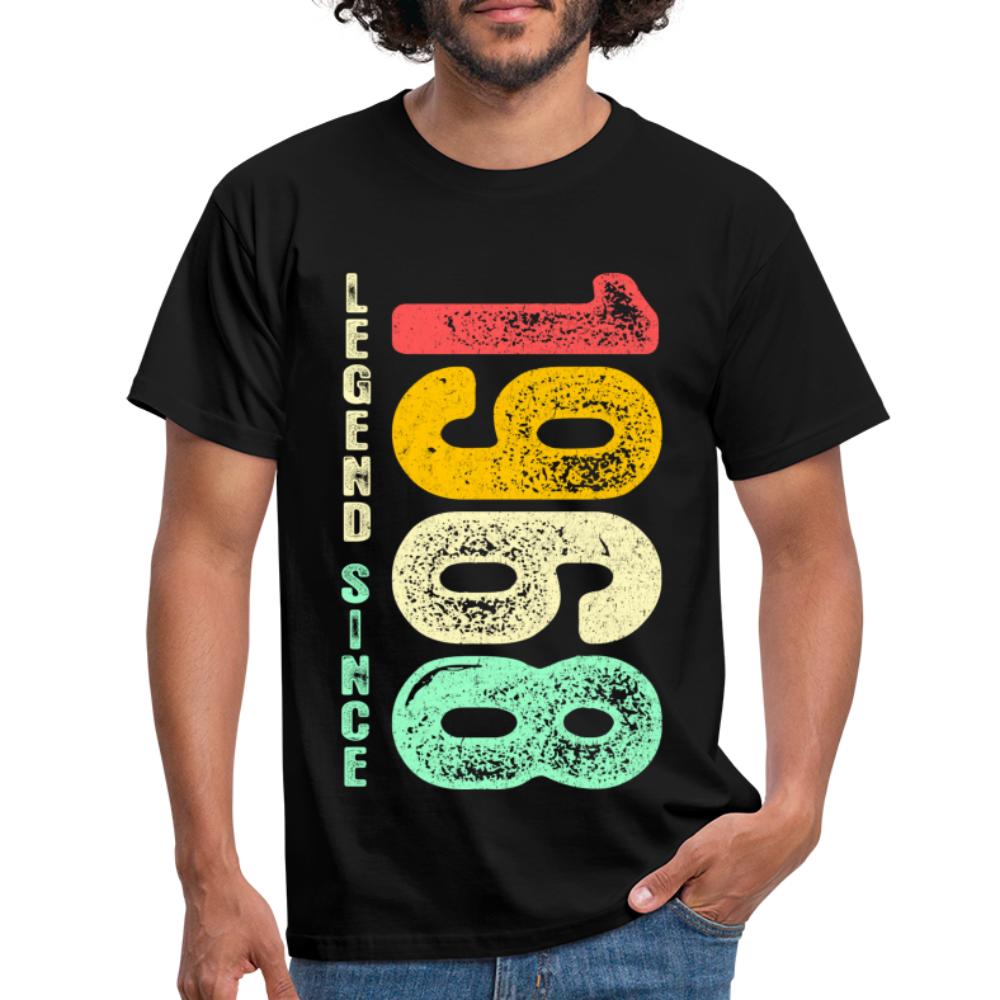 1968 Geburtstags Shirt Legend Since 1968 Retro Style Geschenk Geschenkidee T-Shirt - Schwarz