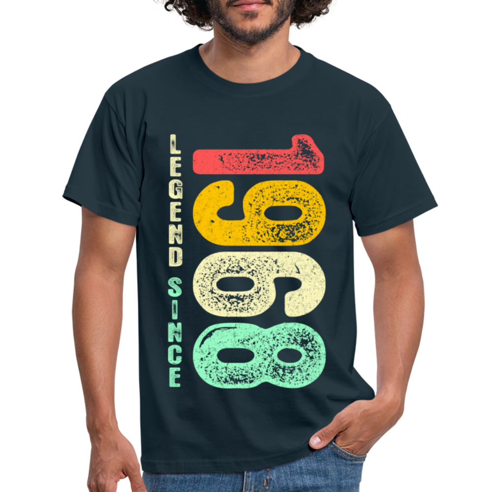 1968 Geburtstags Shirt Legend Since 1968 Retro Style Geschenk Geschenkidee T-Shirt - Navy