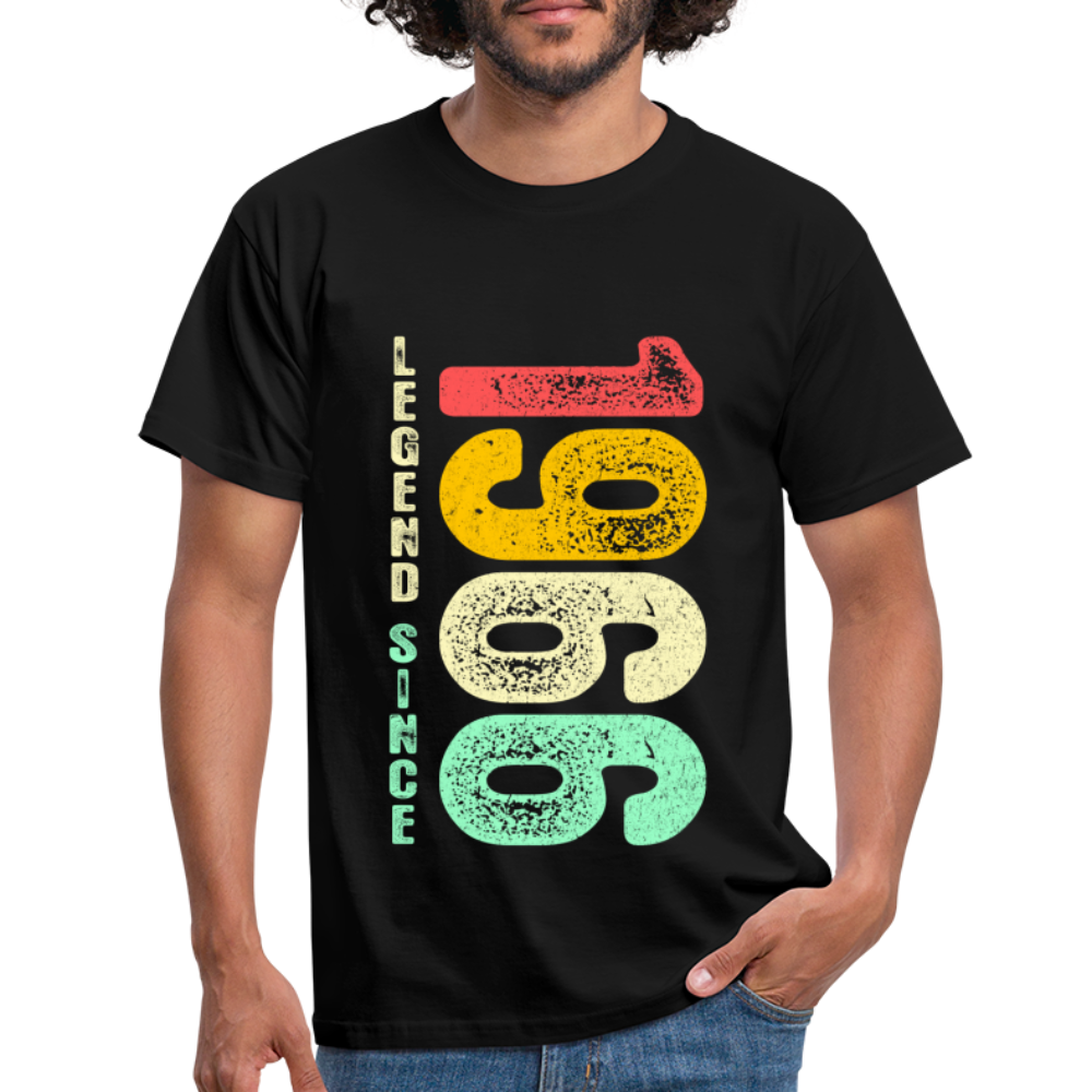 1966 Geburtstags Shirt Legend Since 1966 Retro Style Geschenk Geschenkidee T-Shirt - Schwarz