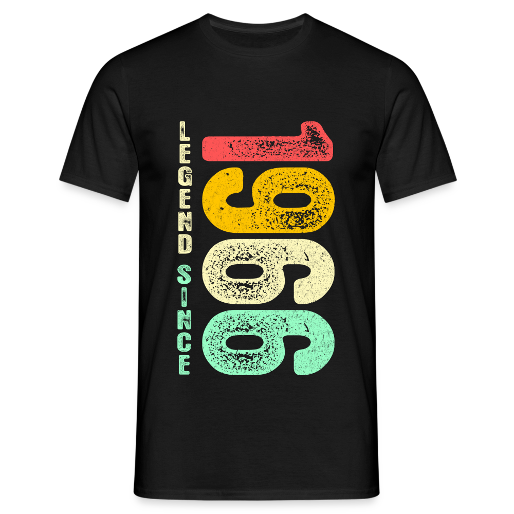 1966 Geburtstags Shirt Legend Since 1966 Retro Style Geschenk Geschenkidee T-Shirt - Schwarz