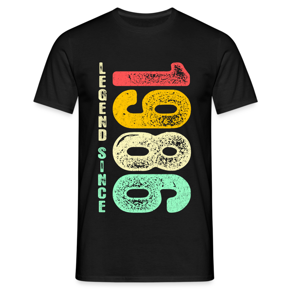 1986 Geburtstags Shirt Legend Since 1986 Retro Style Geschenk Geschenkidee T-Shirt - Schwarz