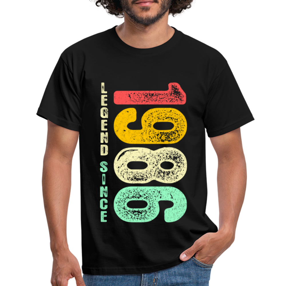 1986 Geburtstags Shirt Legend Since 1986 Retro Style Geschenk Geschenkidee T-Shirt - Schwarz