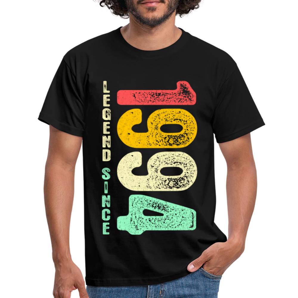 1994 Geburtstags Shirt Legend Since 1994 Retro Style Geschenk Geschenkidee T-Shirt - Schwarz