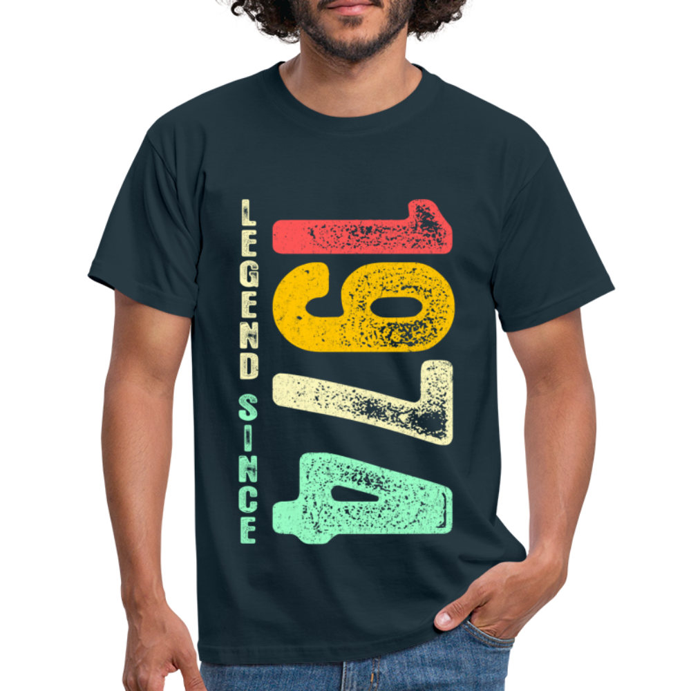 1974 Geburtstags Shirt Legend Since 1974 Retro Style Geschenk Geschenkidee T-Shirt - Navy