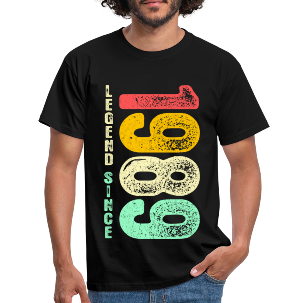 1989 Geburtstags Shirt Legend Since 1989 Retro Style Geschenk Geschenkidee T-Shirt - Schwarz