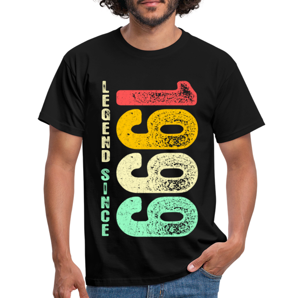 1999 Geburtstags Shirt Legend Since 1999Retro Style Geschenk Geschenkidee T-Shirt - Schwarz