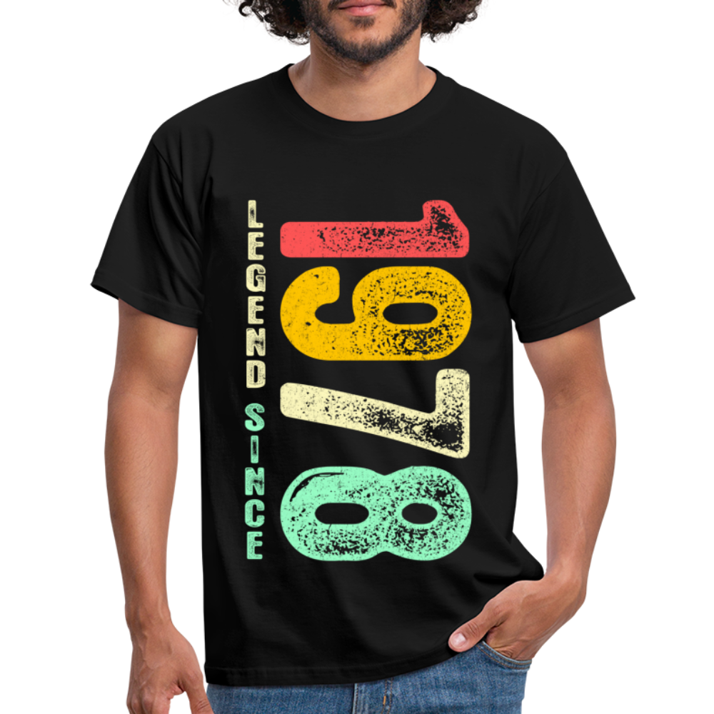 1978 Geburtstags Shirt Legend Since 1978 Retro Style Geschenk Geschenkidee T-Shirt - Schwarz