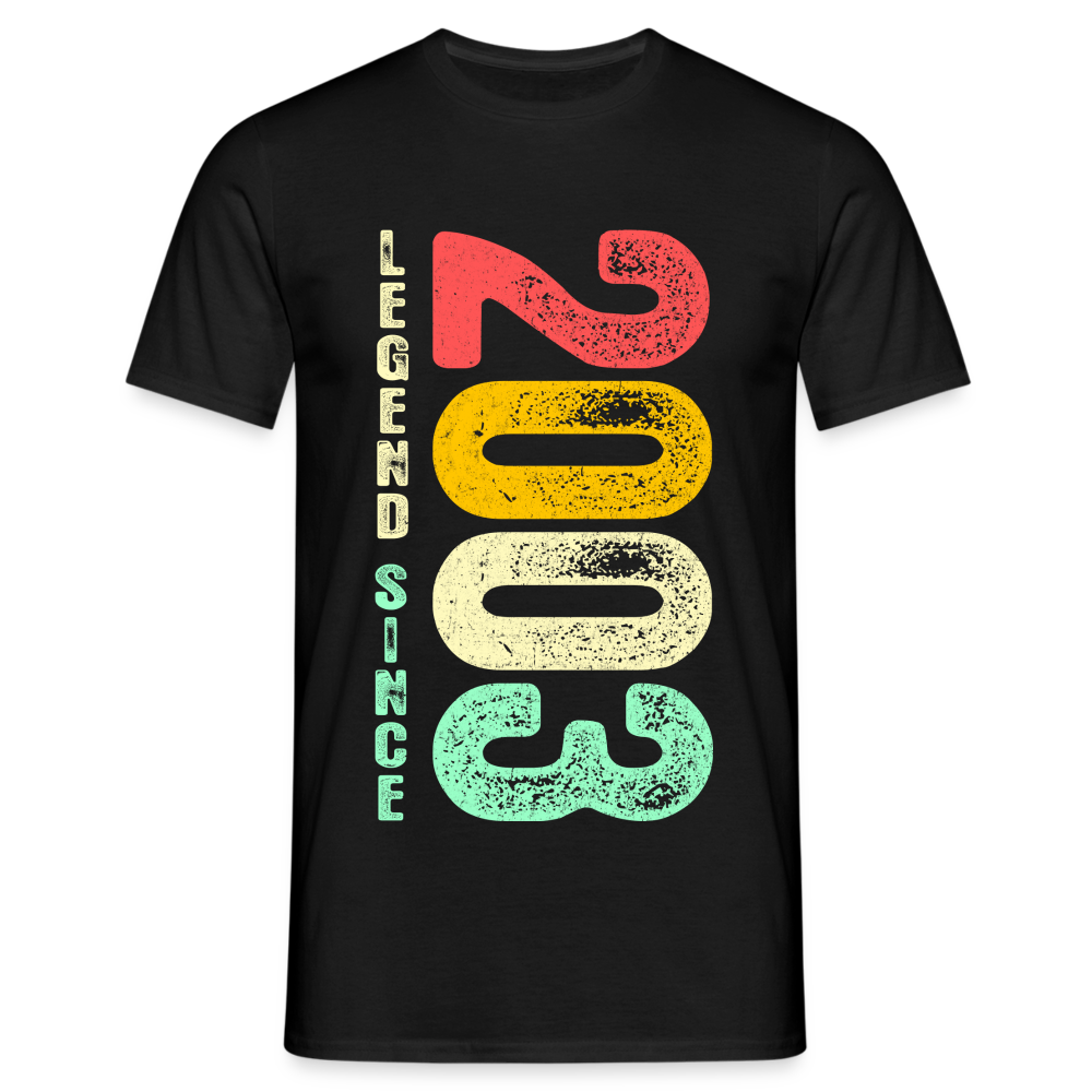 2003 Geburtstags Shirt Legend Since 2003 Retro Style Geschenk Geschenkidee T-Shirt - Schwarz
