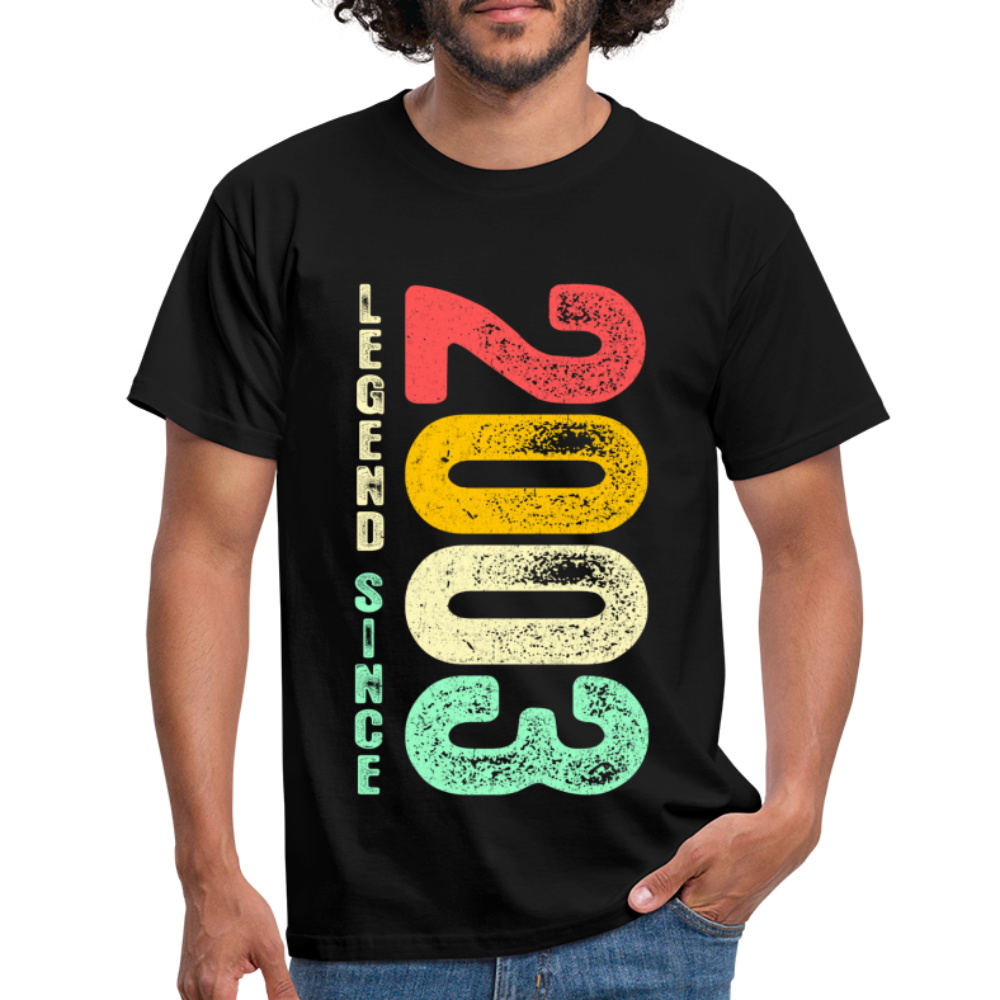 2003 Geburtstags Shirt Legend Since 2003 Retro Style Geschenk Geschenkidee T-Shirt - Schwarz