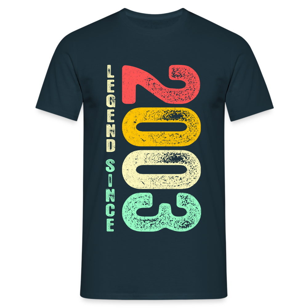2003 Geburtstags Shirt Legend Since 2003 Retro Style Geschenk Geschenkidee T-Shirt - Navy