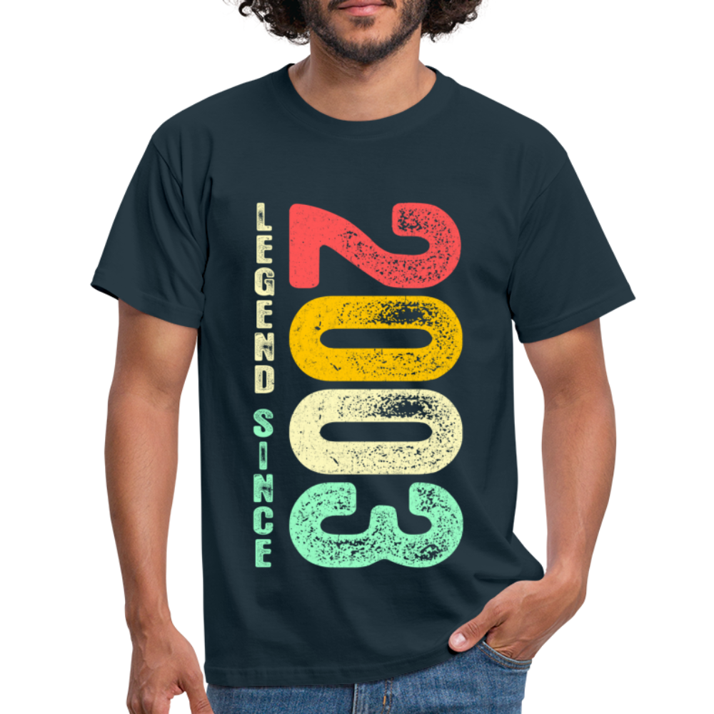 2003 Geburtstags Shirt Legend Since 2003 Retro Style Geschenk Geschenkidee T-Shirt - Navy