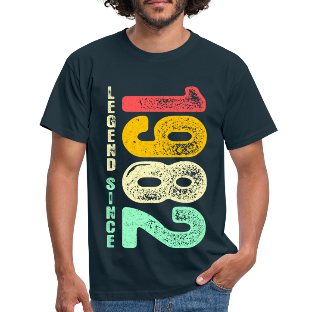 1982 Geburtstags Shirt Legend Since 1982 Retro Style Geschenk Geschenkidee T-Shirt - Navy