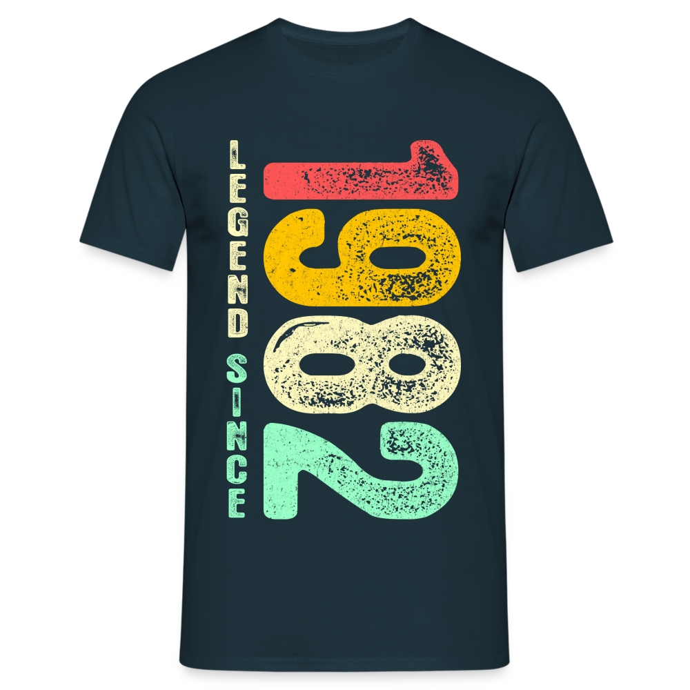 1982 Geburtstags Shirt Legend Since 1982 Retro Style Geschenk Geschenkidee T-Shirt - Navy