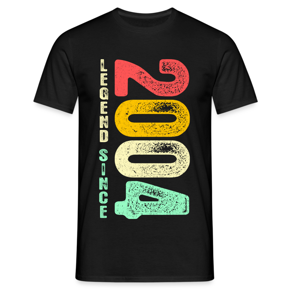 2004 Geburtstags Shirt Legend Since 2004 Retro Style Geschenk Geschenkidee T-Shirt - Schwarz