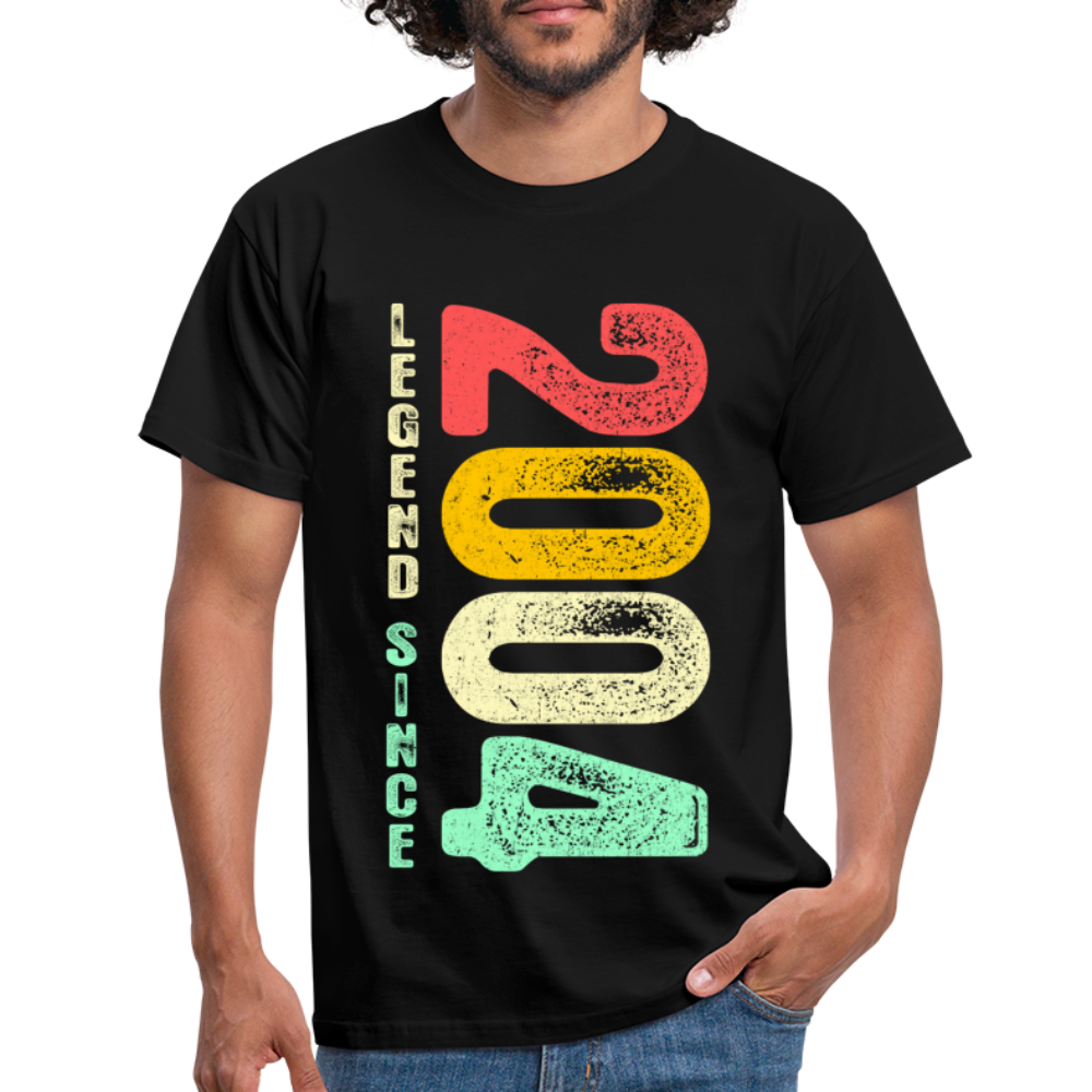 2004 Geburtstags Shirt Legend Since 2004 Retro Style Geschenk Geschenkidee T-Shirt - Schwarz