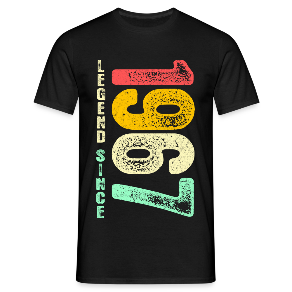 1967 Geburtstags Shirt Legend Since 1967 Retro Style Geschenk Geschenkidee T-Shirt - Schwarz