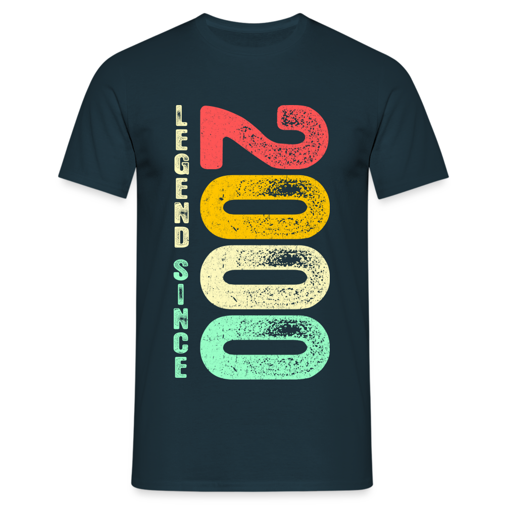 2000 Geburtstags Shirt Legend Since 2000 Retro Style Geschenk Geschenkidee T-Shirt - Navy