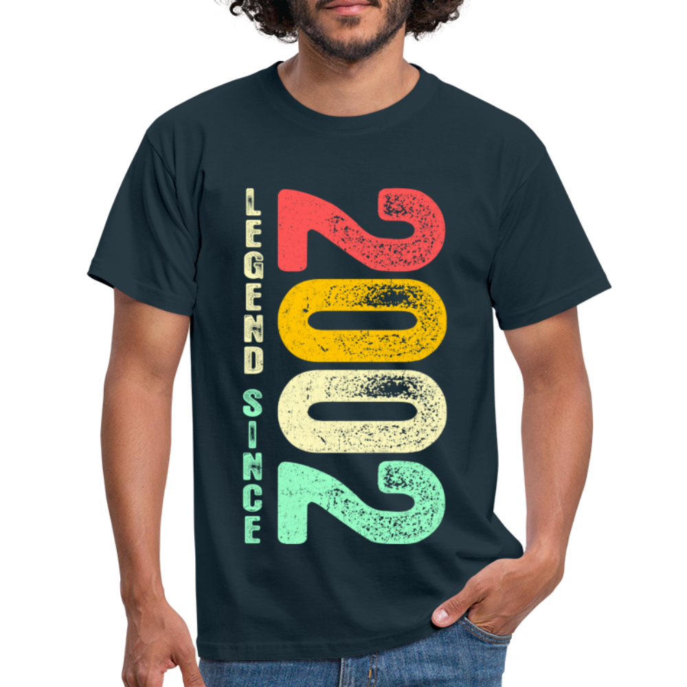 2002 Geburtstags Shirt Legend Since 2002 Retro Style Geschenk Geschenkidee T-Shirt - Navy