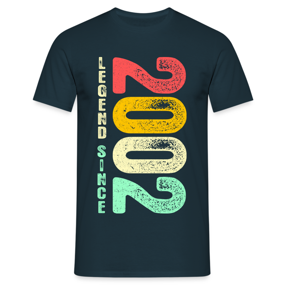 2002 Geburtstags Shirt Legend Since 2002 Retro Style Geschenk Geschenkidee T-Shirt - Navy