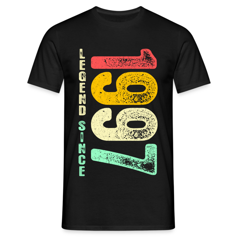 1997 Geburtstags Shirt Legend Since 1997 Retro Style Geschenk Geschenkidee T-Shirt - Schwarz