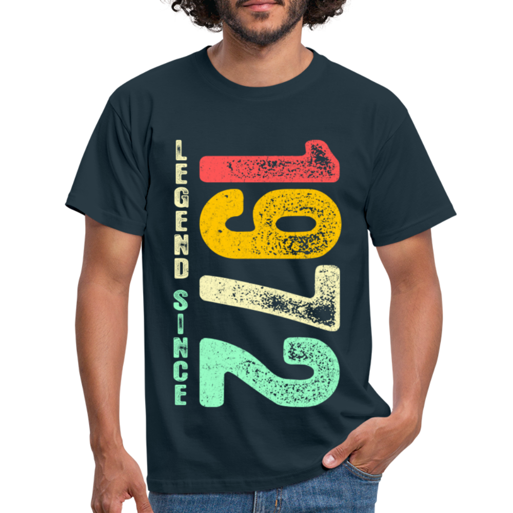 1972 Geburtstags Shirt Legend Since 1972 Retro Style Geschenk Geschenkidee T-Shirt - Navy