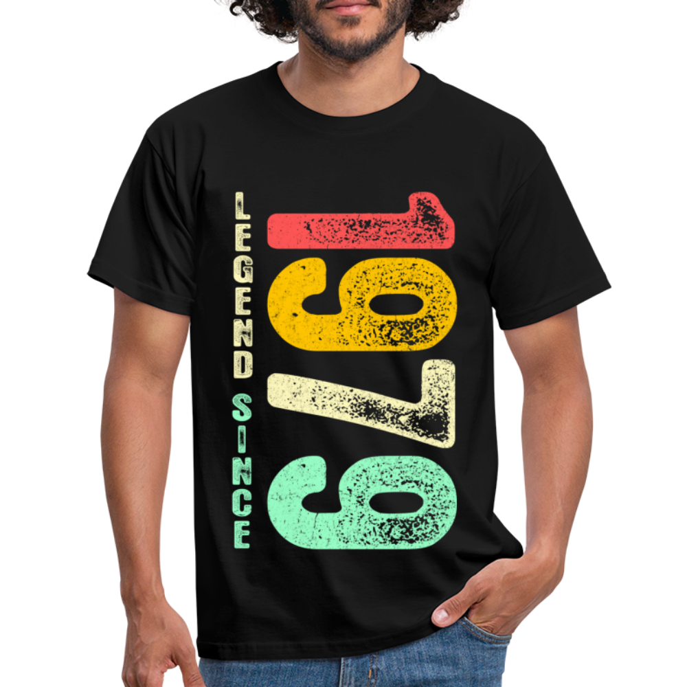 1979 Geburtstags Shirt Legend Since 1979 Retro Style Geschenk Geschenkidee T-Shirt - Schwarz