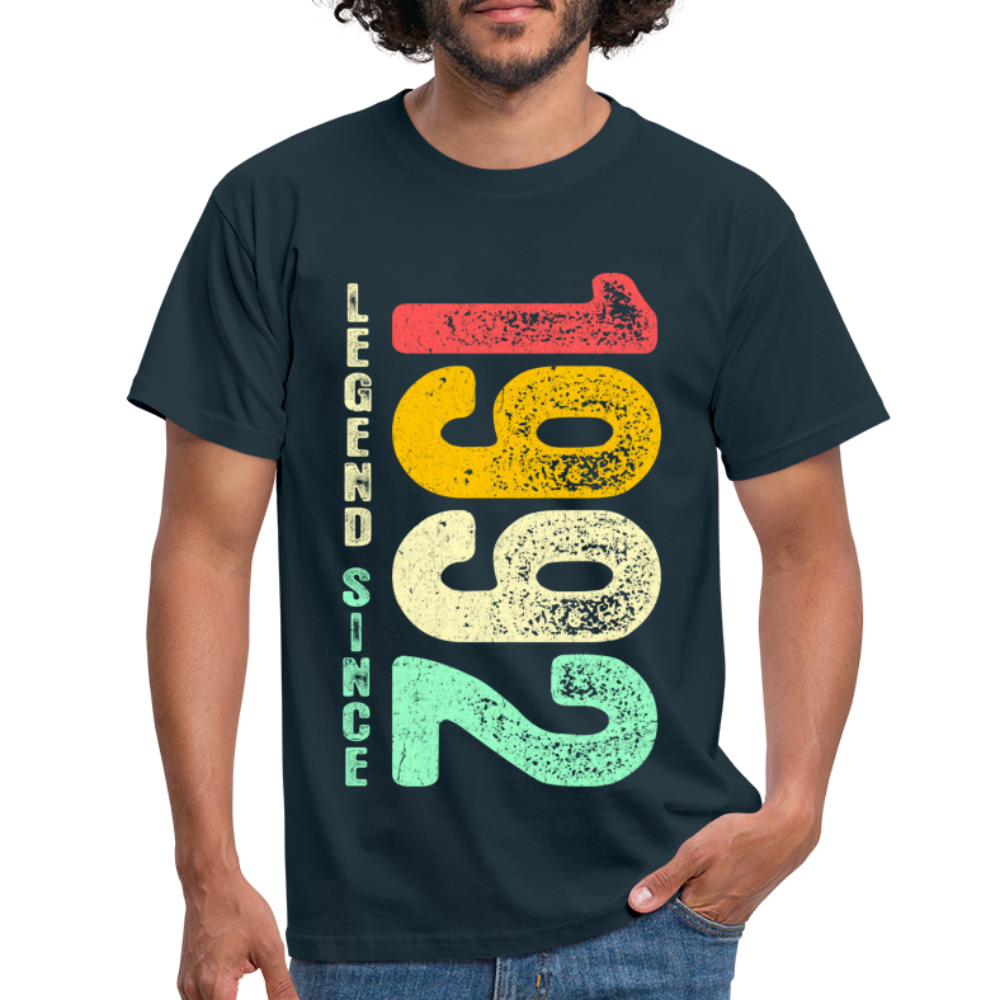 1992 Geburtstags Shirt Legend Since 1992 Retro Style Geschenk Geschenkidee T-Shirt - Navy