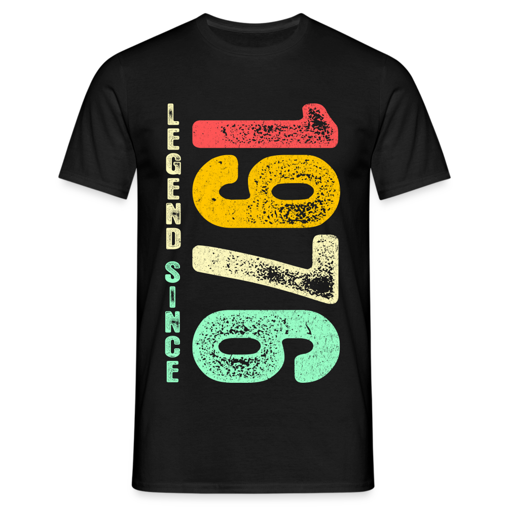 1976 Geburtstags Shirt Legend Since 1976 Retro Style Geschenk Geschenkidee T-Shirt - Schwarz