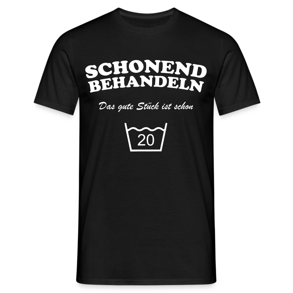 20. Geburtstags Shirt Schonend behandeln Geschenk Geschenkidee T-Shirt - Schwarz