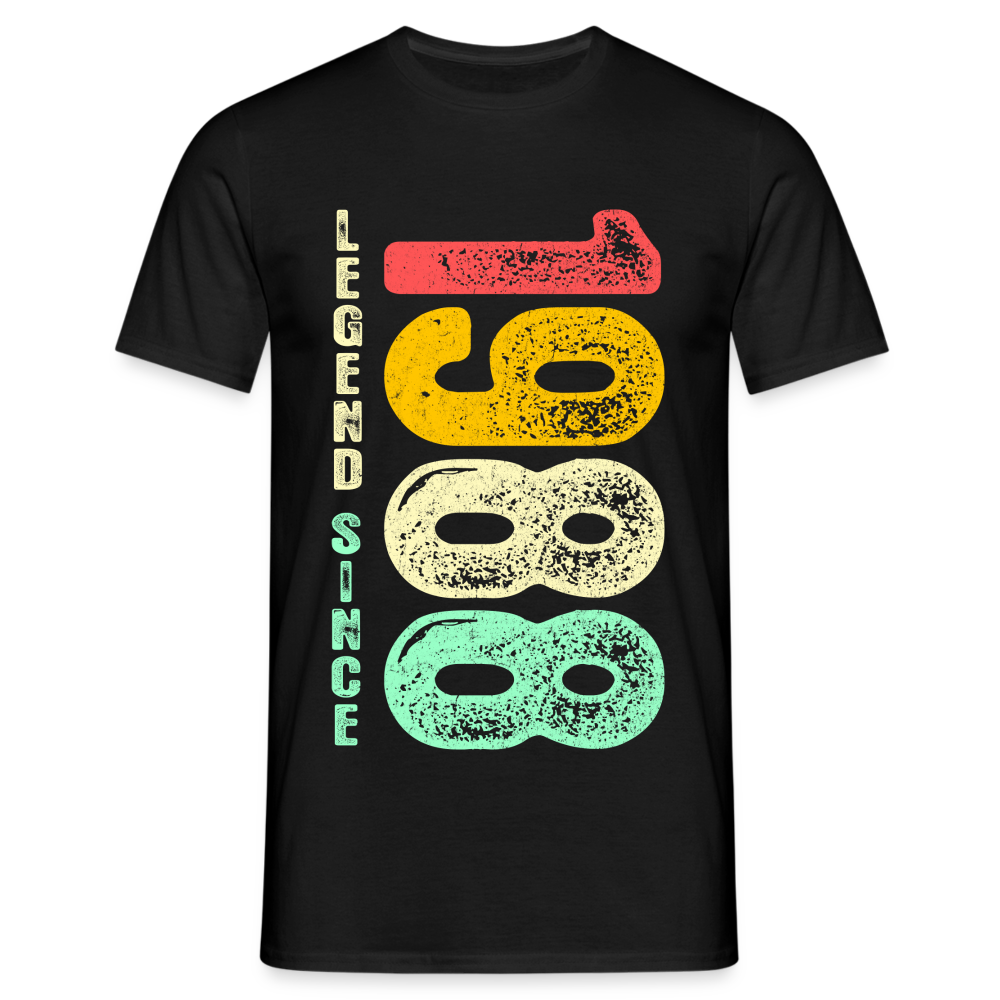 1988 Geburtstags Shirt Legend Since 1988 Retro Style Geschenk Geschenkidee T-Shirt - Schwarz