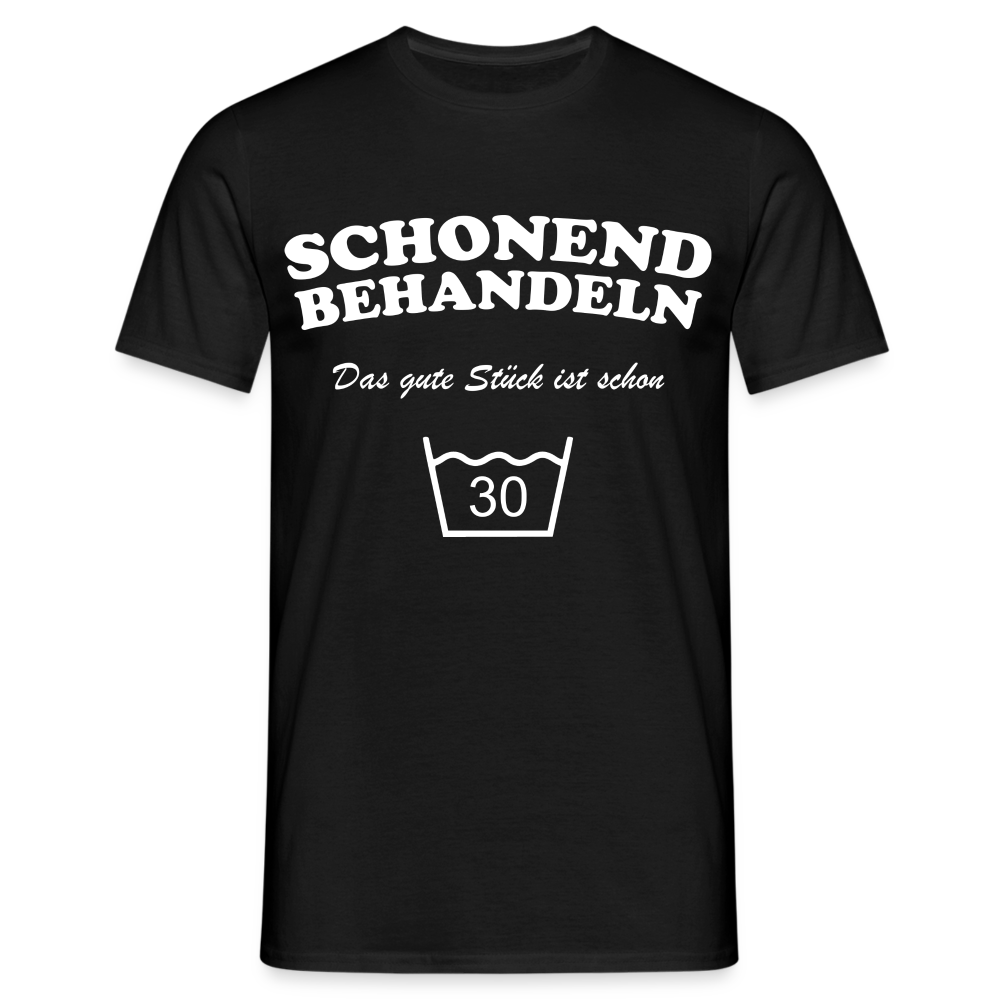 30. Geburtstags Shirt Schonend behandeln Geschenk Geschenkidee T-Shirt - Schwarz