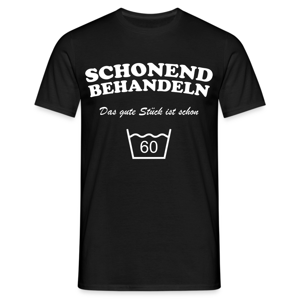 60. Geburtstags Shirt Schonend behandeln Geschenk Geschenkidee T-Shirt - Schwarz