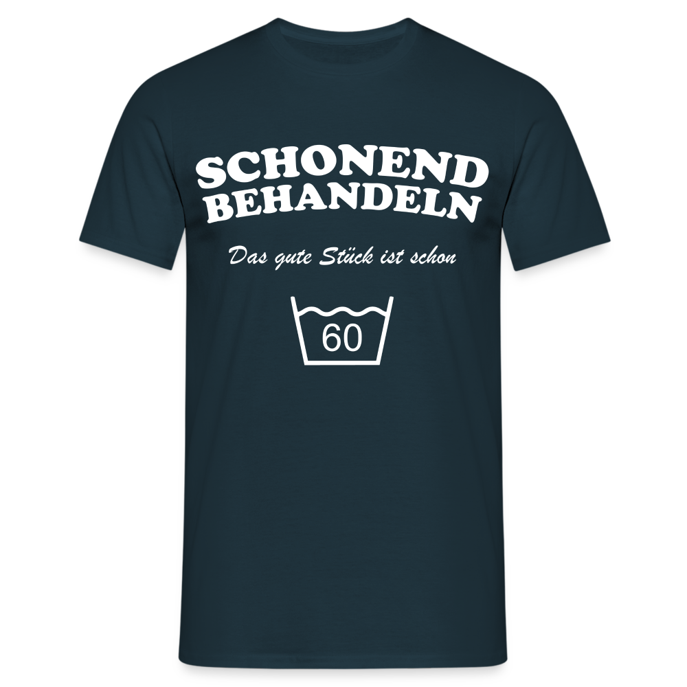 60. Geburtstags Shirt Schonend behandeln Geschenk Geschenkidee T-Shirt - Navy