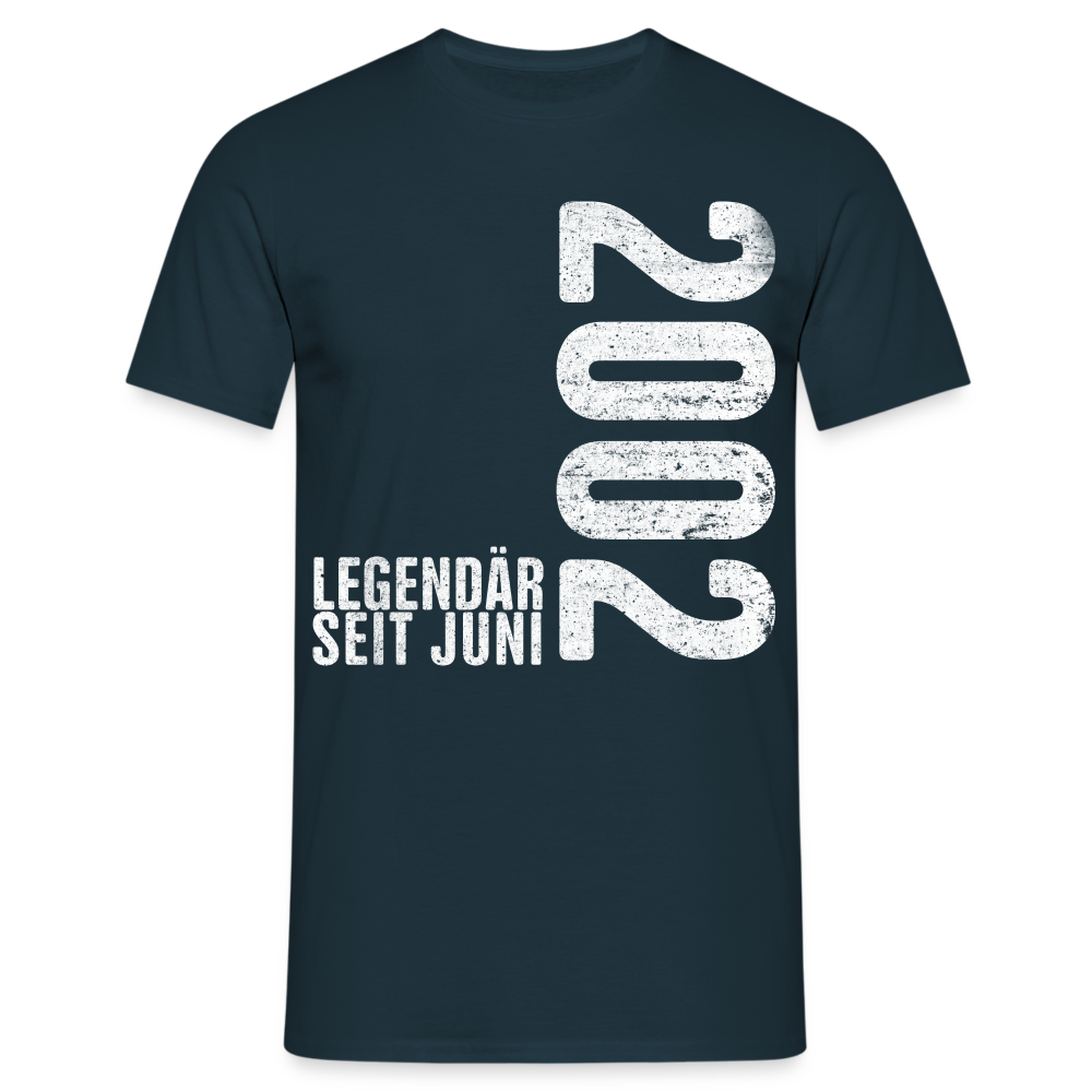 20. Geburtstag Shirt Legendär seit Juni 2002 Geschenk Geschenkidee T-Shirt - Navy