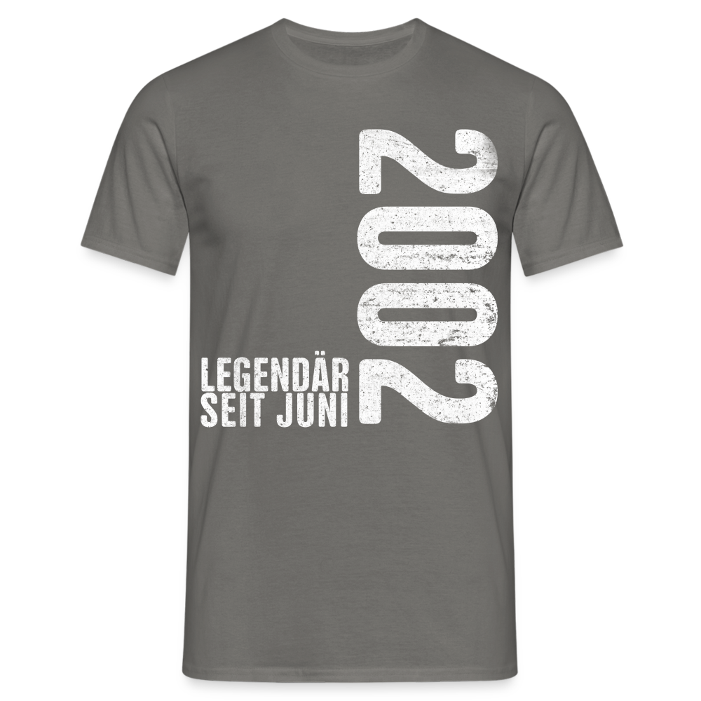 20. Geburtstag Shirt Legendär seit Juni 2002 Geschenk Geschenkidee T-Shirt - Graphit