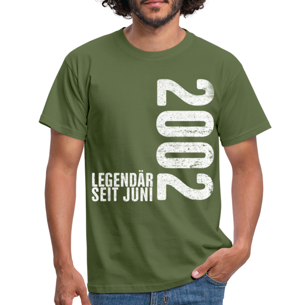 20. Geburtstag Shirt Legendär seit Juni 2002 Geschenk Geschenkidee T-Shirt - Militärgrün