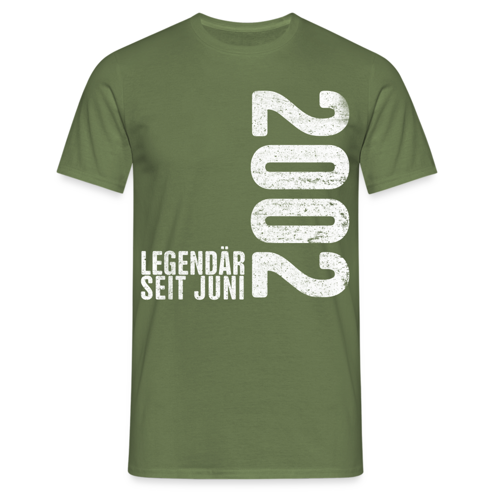 20. Geburtstag Shirt Legendär seit Juni 2002 Geschenk Geschenkidee T-Shirt - Militärgrün