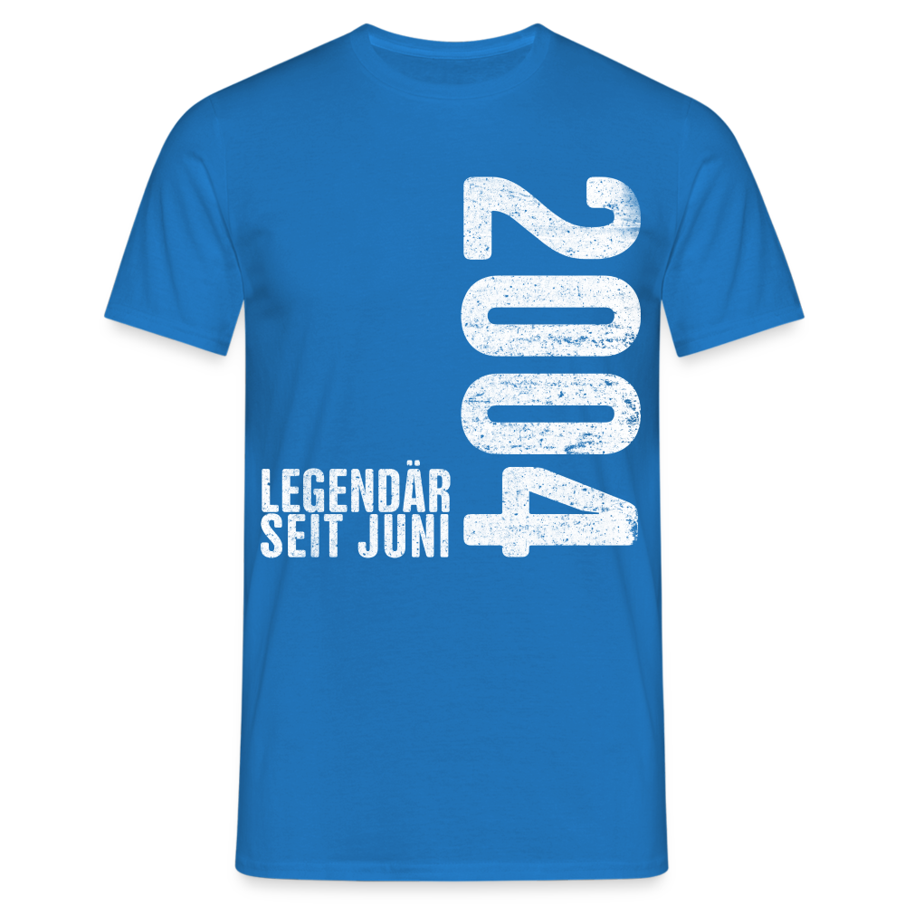 18. Geburtstag Shirt Legendär seit Juni 2004 Geschenk Geschenkidee T-Shirt - Royalblau