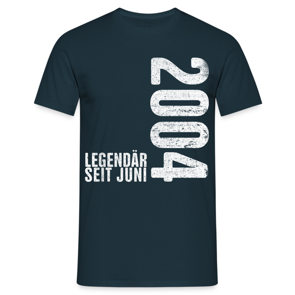 18. Geburtstag Shirt Legendär seit Juni 2004 Geschenk Geschenkidee T-Shirt - Navy