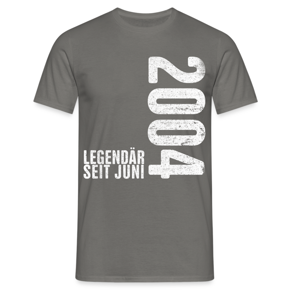 18. Geburtstag Shirt Legendär seit Juni 2004 Geschenk Geschenkidee T-Shirt - Graphit